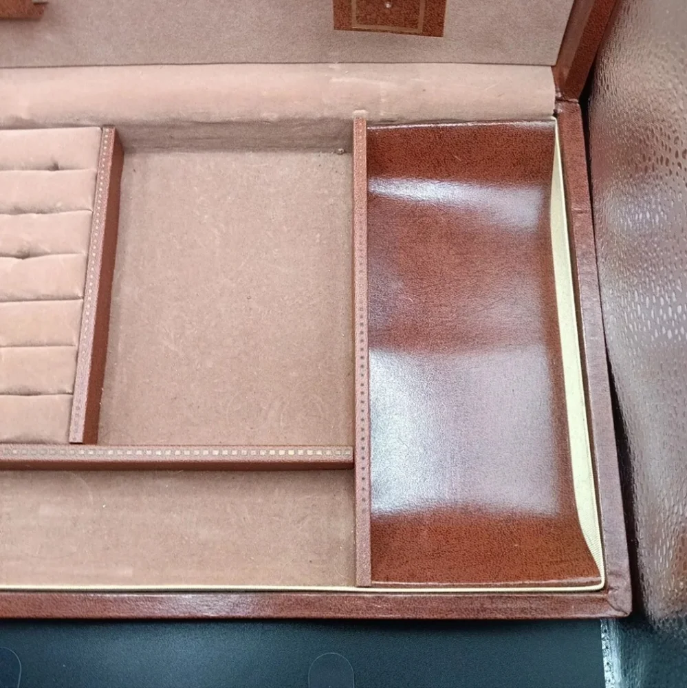 GUC Vintage Swank Philippe Jewelry Box Mid Century 2 Tiered 1950!